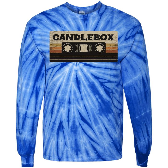 Circle Retro Faded Candles Box 90s Cassette Rock Vintage Tie-Dye Long Sleeve Shirt