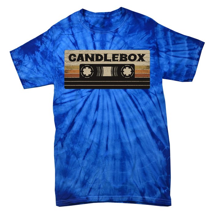 Circle Retro Faded Candles Box 90s Cassette Rock Vintage Tie-Dye T-Shirt