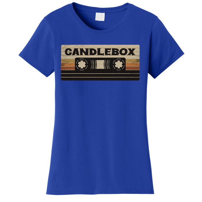 Circle Retro Faded Candles Box 90s Cassette Rock Vintage Women's T-Shirt