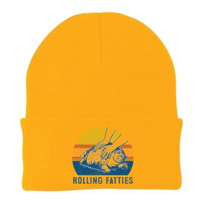 Cat Rolling Fatties Knit Cap Winter Beanie