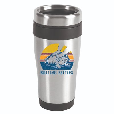 Cat Rolling Fatties 16oz Travel Tumbler