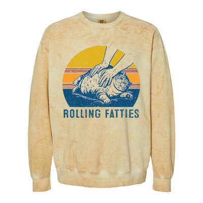 Cat Rolling Fatties Colorblast Crewneck Sweatshirt