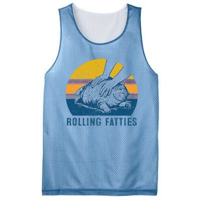 Cat Rolling Fatties Mesh Reversible Basketball Jersey Tank