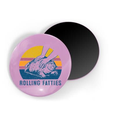 Cat Rolling Fatties Magnet