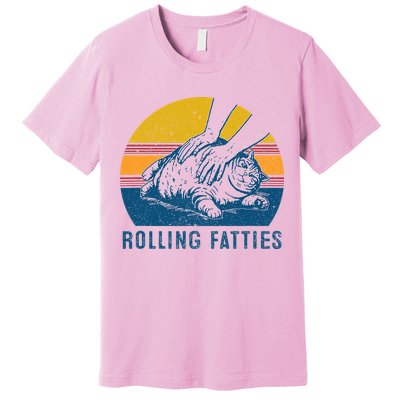 Cat Rolling Fatties Premium T-Shirt
