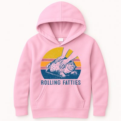Cat Rolling Fatties Kids Hoodie
