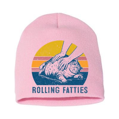 Cat Rolling Fatties Short Acrylic Beanie
