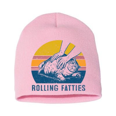 Cat Rolling Fatties Short Acrylic Beanie