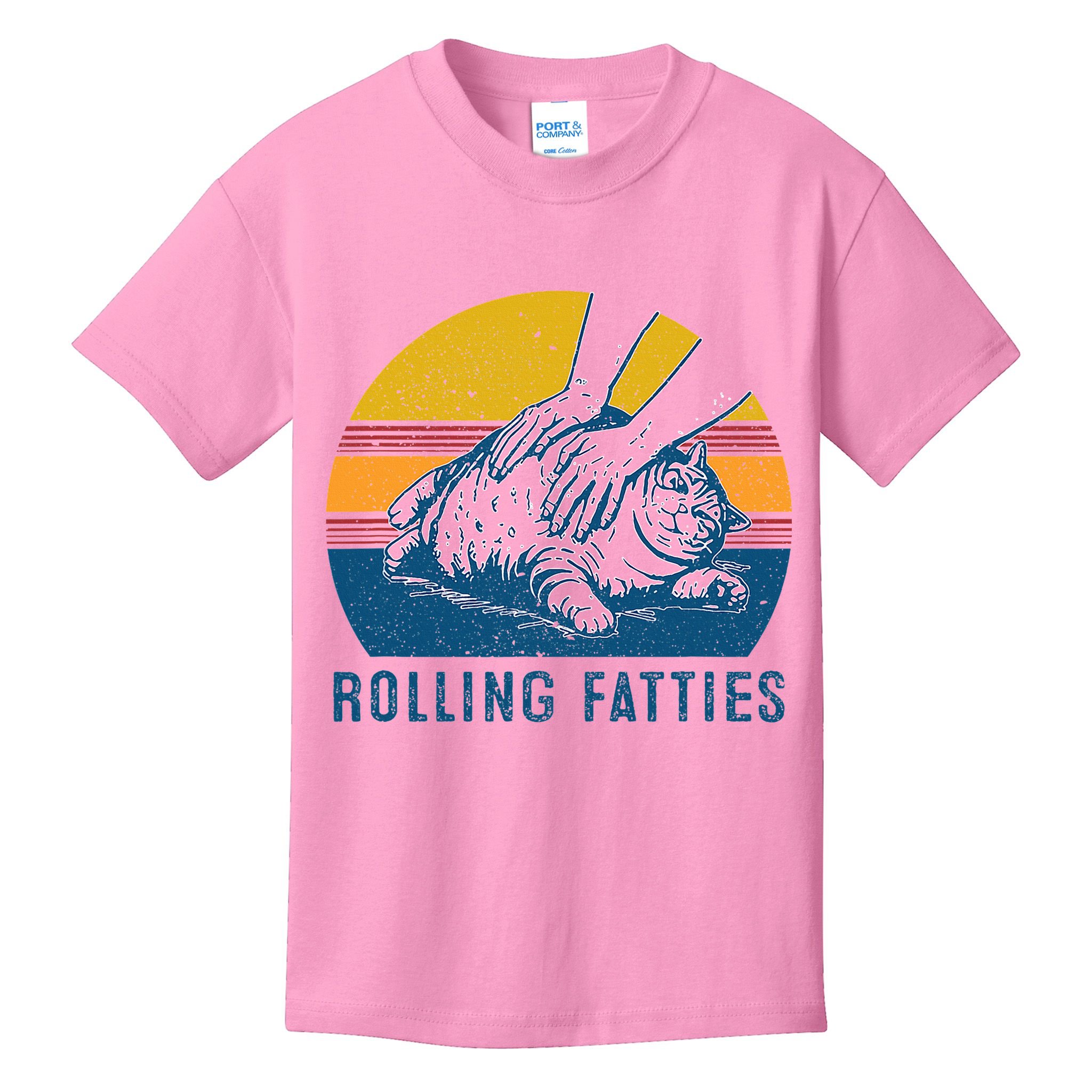 Cat Rolling Fatties Kids T-Shirt