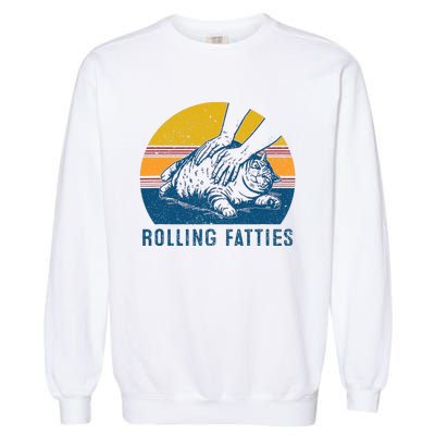 Cat Rolling Fatties Garment-Dyed Sweatshirt