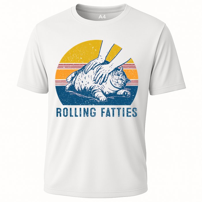 Cat Rolling Fatties Cooling Performance Crew T-Shirt