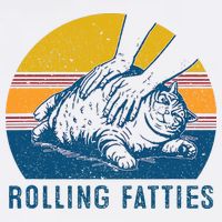 Cat Rolling Fatties Cooling Performance Crew T-Shirt