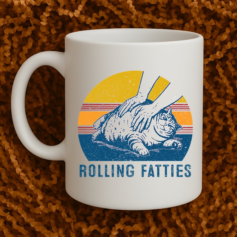Cat Rolling Fatties Mug