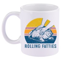 Cat Rolling Fatties 11oz C Handle Ceramic Mug