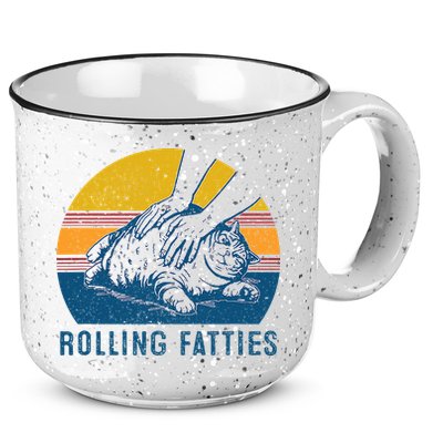 Cat Rolling Fatties 15oz Campfire Ceramic Mug