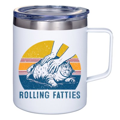 Cat Rolling Fatties 12oz Stainless Steel Coffee Mug