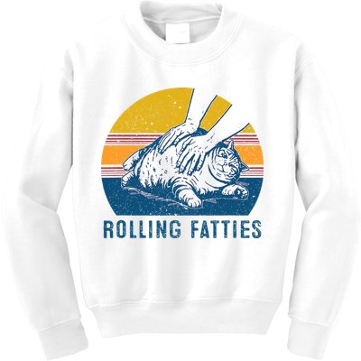 Cat Rolling Fatties Kids Sweatshirt