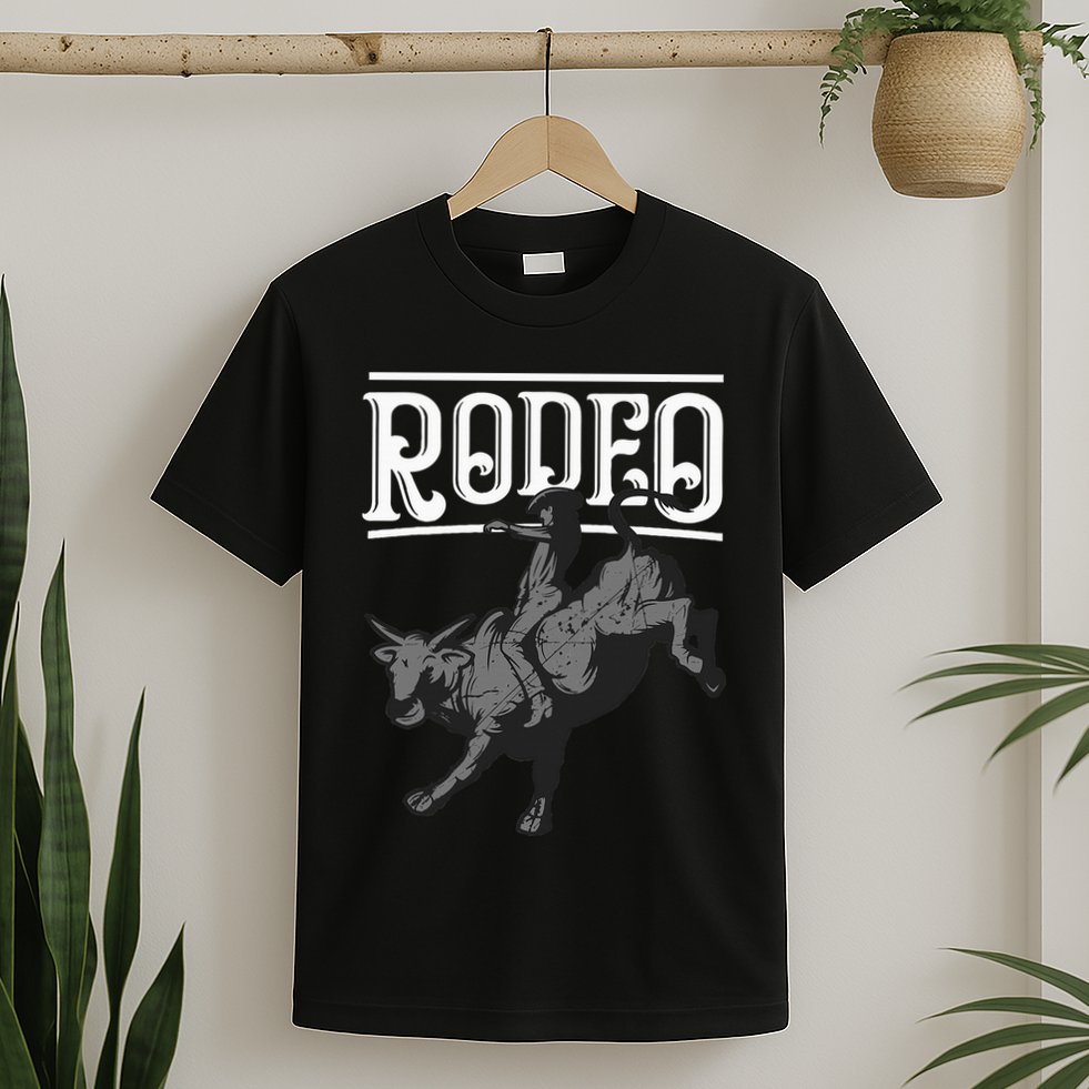 Cool Rodeo Funny Bull Rider Cowboy Cattle Ride Lover Outfit T-Shirt