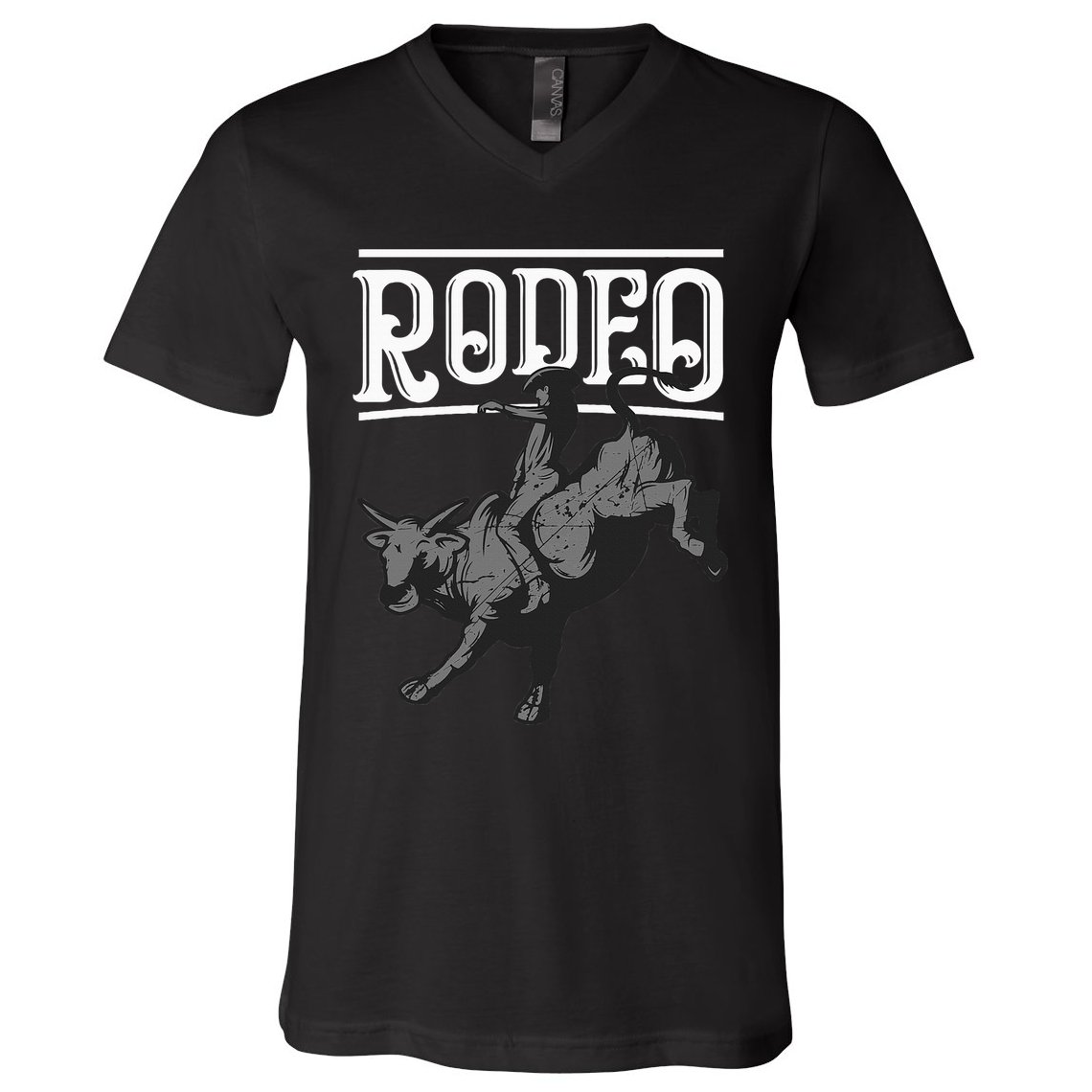Cool Rodeo Funny Bull Rider Cowboy Cattle Ride Lover Outfit V-Neck T-Shirt