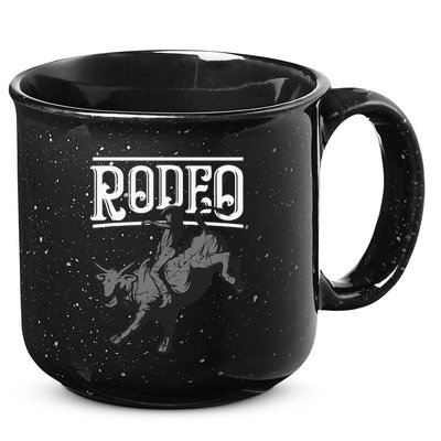 Cool Rodeo Funny Bull Rider Cowboy Cattle Ride Lover Outfit 15oz Campfire Ceramic Mug
