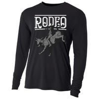 Cool Rodeo Funny Bull Rider Cowboy Cattle Ride Lover Outfit Cooling Performance Long Sleeve Crew