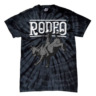 Cool Rodeo Funny Bull Rider Cowboy Cattle Ride Lover Outfit Tie-Dye T-Shirt