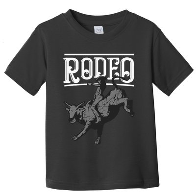 Cool Rodeo Funny Bull Rider Cowboy Cattle Ride Lover Outfit Toddler T-Shirt
