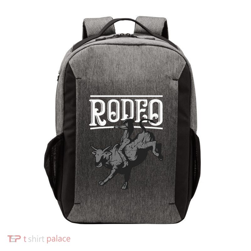 Cool Rodeo Funny Bull Rider Cowboy Cattle Ride Lover Outfit Vector Backpack