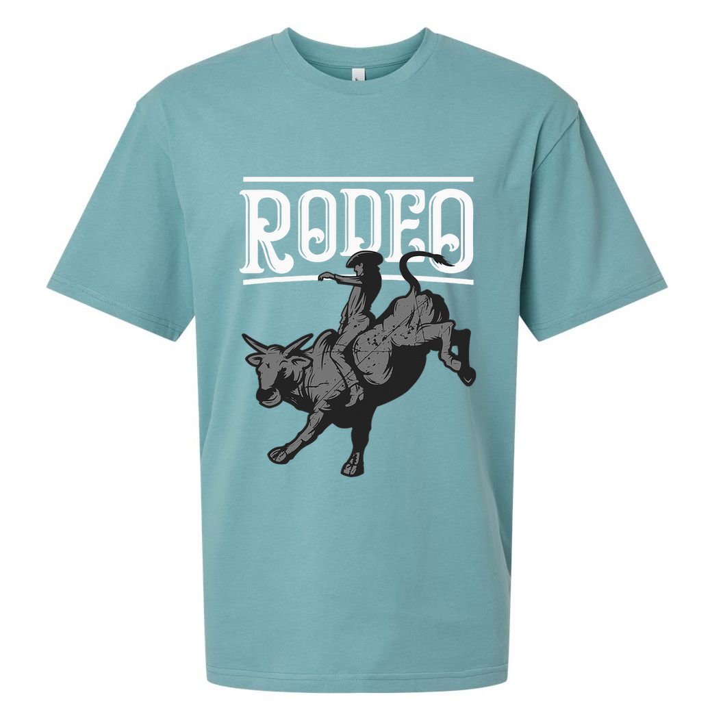 Cool Rodeo Funny Bull Rider Cowboy Cattle Ride Lover Outfit Sueded Cloud Jersey T-Shirt