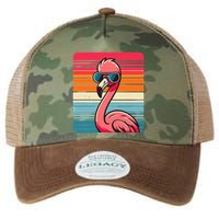 Cool Retro Flamingo In Sunglasses 70s 80s 90s Funny Flamingo Legacy Tie Dye Trucker Hat