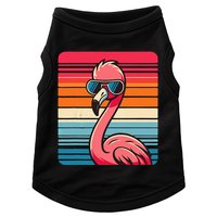 Cool Retro Flamingo In Sunglasses 70s 80s 90s Funny Flamingo Doggie Tank
