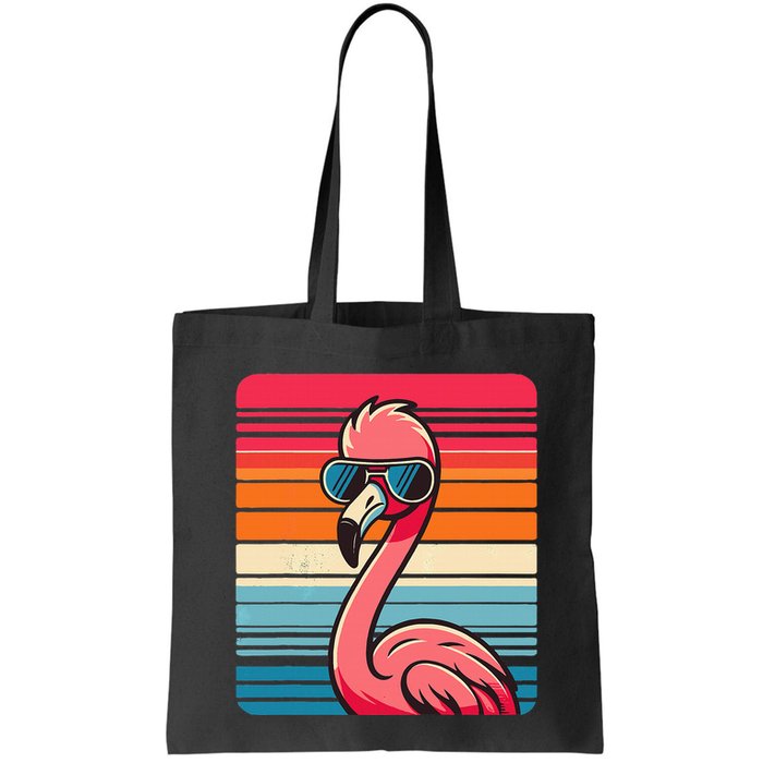 Cool Retro Flamingo In Sunglasses 70s 80s 90s Funny Flamingo Bag