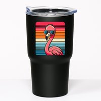 Cool Retro Flamingo In Sunglasses 70s 80s 90s Funny Flamingo Tumbler