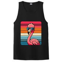 Cool Retro Flamingo In Sunglasses 70s 80s 90s Funny Flamingo PosiCharge Competitor Tank