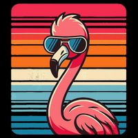 Cool Retro Flamingo In Sunglasses 70s 80s 90s Funny Flamingo Visor