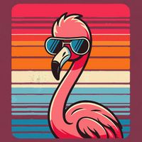 Cool Retro Flamingo In Sunglasses 70s 80s 90s Funny Flamingo 16oz Travel Tumbler