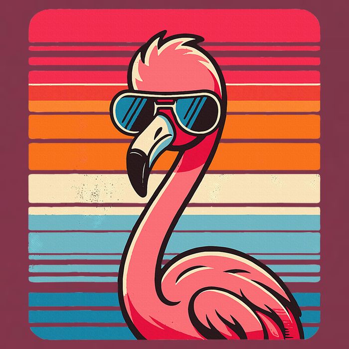 Cool Retro Flamingo In Sunglasses 70s 80s 90s Funny Flamingo 16oz Travel Tumbler