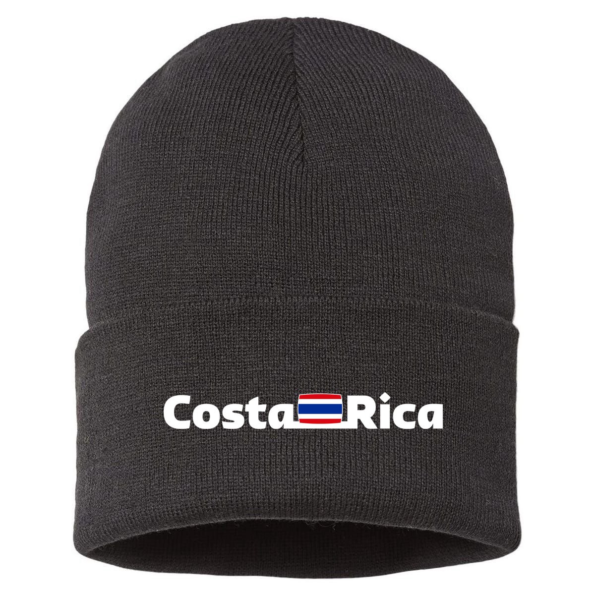 Costa Rica Flag Gift Sustainable Knit Beanie