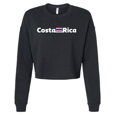 Costa Rica Flag Gift Cropped Pullover Crew