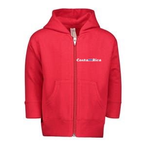 Costa Rica Flag Gift Toddler Zip Fleece Hoodie