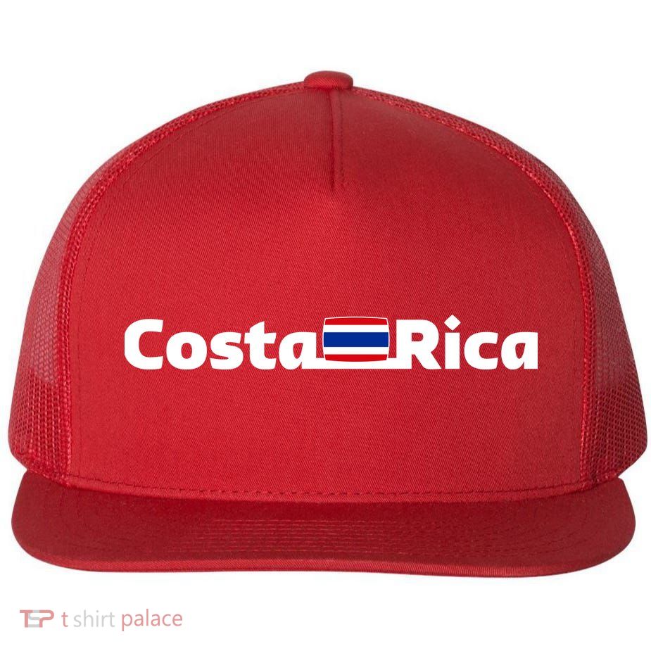 Costa Rica Flag Gift Flatbill Hat