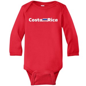 Costa Rica Flag Gift Baby Long Sleeve Bodysuit