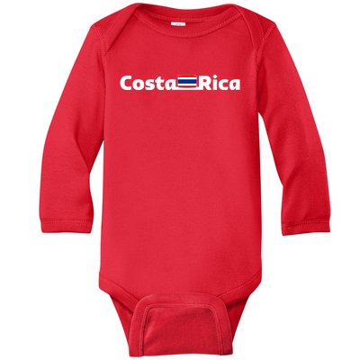 Costa Rica Flag Gift Baby Long Sleeve Bodysuit