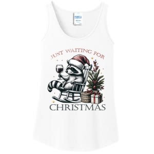 Christmas Raccoon Funny Gift Xmas Ladies Essential Tank