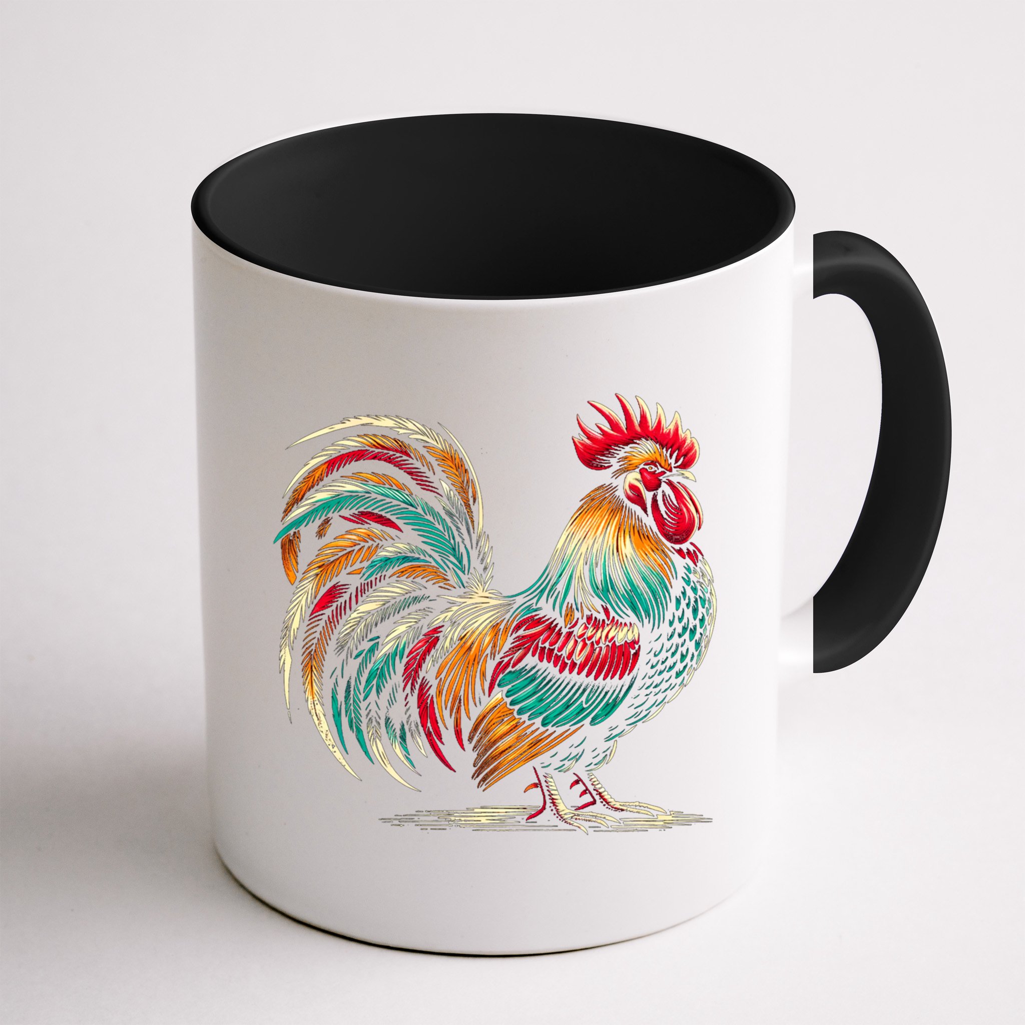 Colorful Rooster Funny Gift Mug