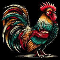 Colorful Rooster Funny Gift Mug