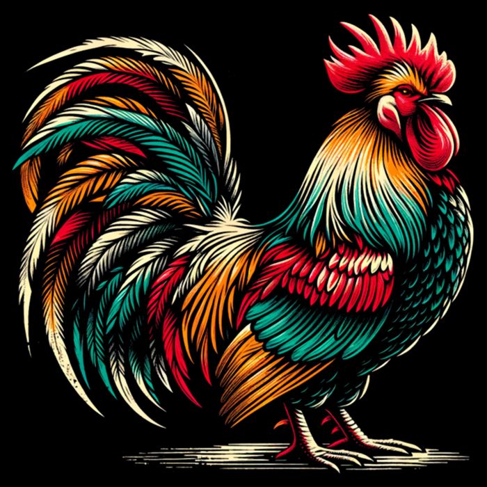 Colorful Rooster Funny Gift Mug