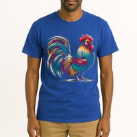 Colorful Rooster Funny Gift Tall T-Shirt