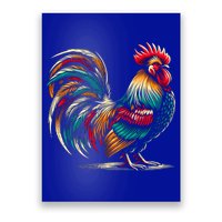 Colorful Rooster Funny Gift Poster
