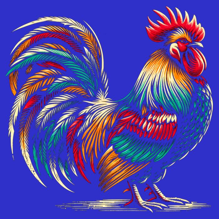 Colorful Rooster Funny Gift Poster
